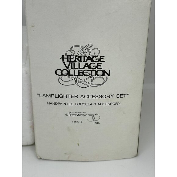 VTG Dept 56 Lamplighter Accessory Heritage Village w/ Box 4" Christmas Displays - Picture 3 of 7